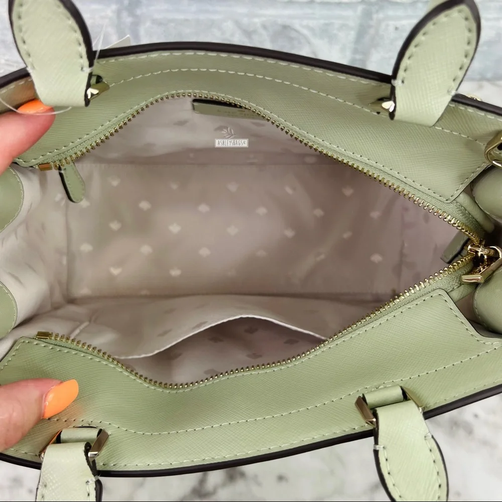Kate Spade Staci Sage Bundle Green Medium Satchel Crossbody - Picture 6 of 10